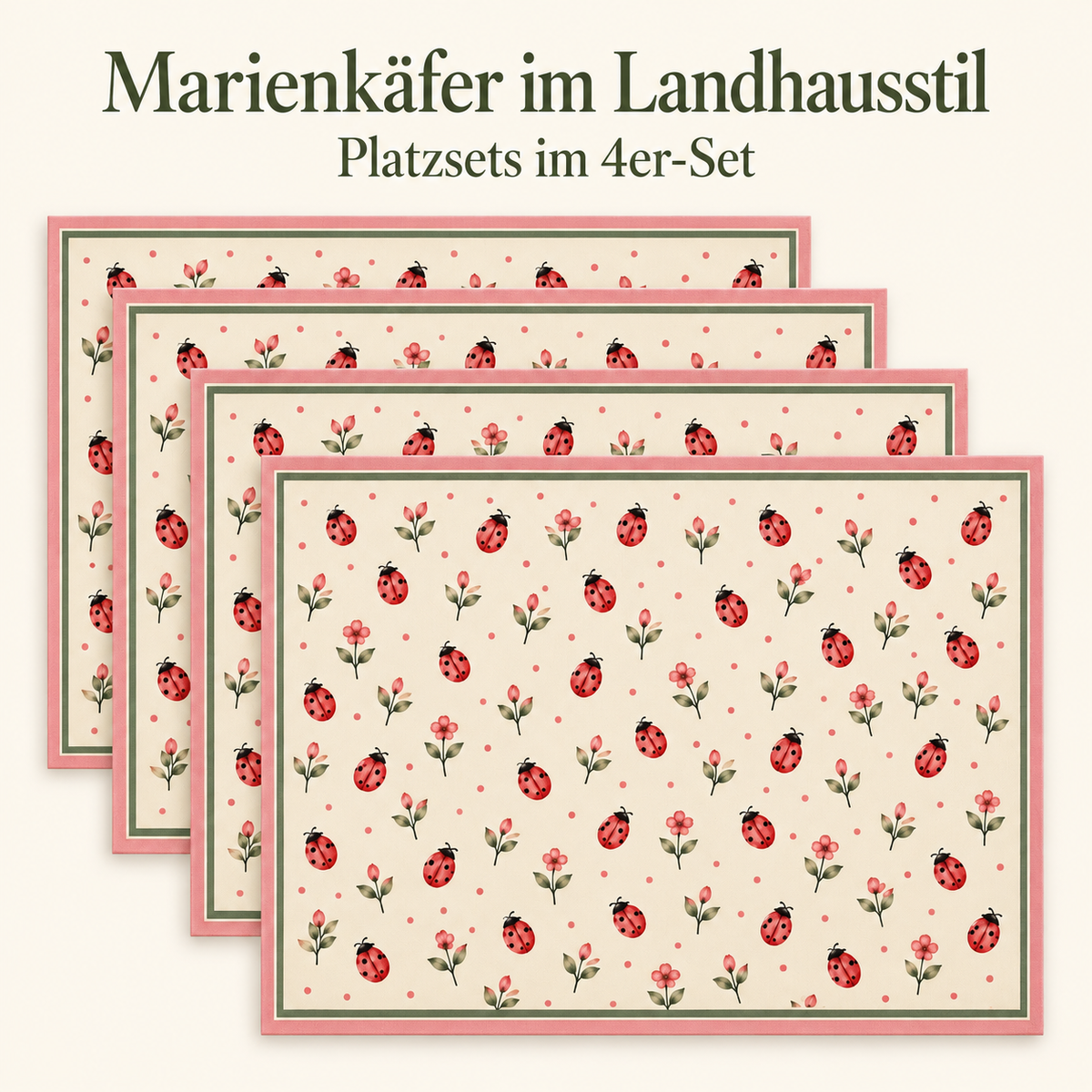Platzset  mit Marienkäfer