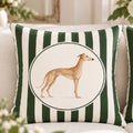 Kissen mit grün/weißen Streifen / Galgo Charity Kollektion