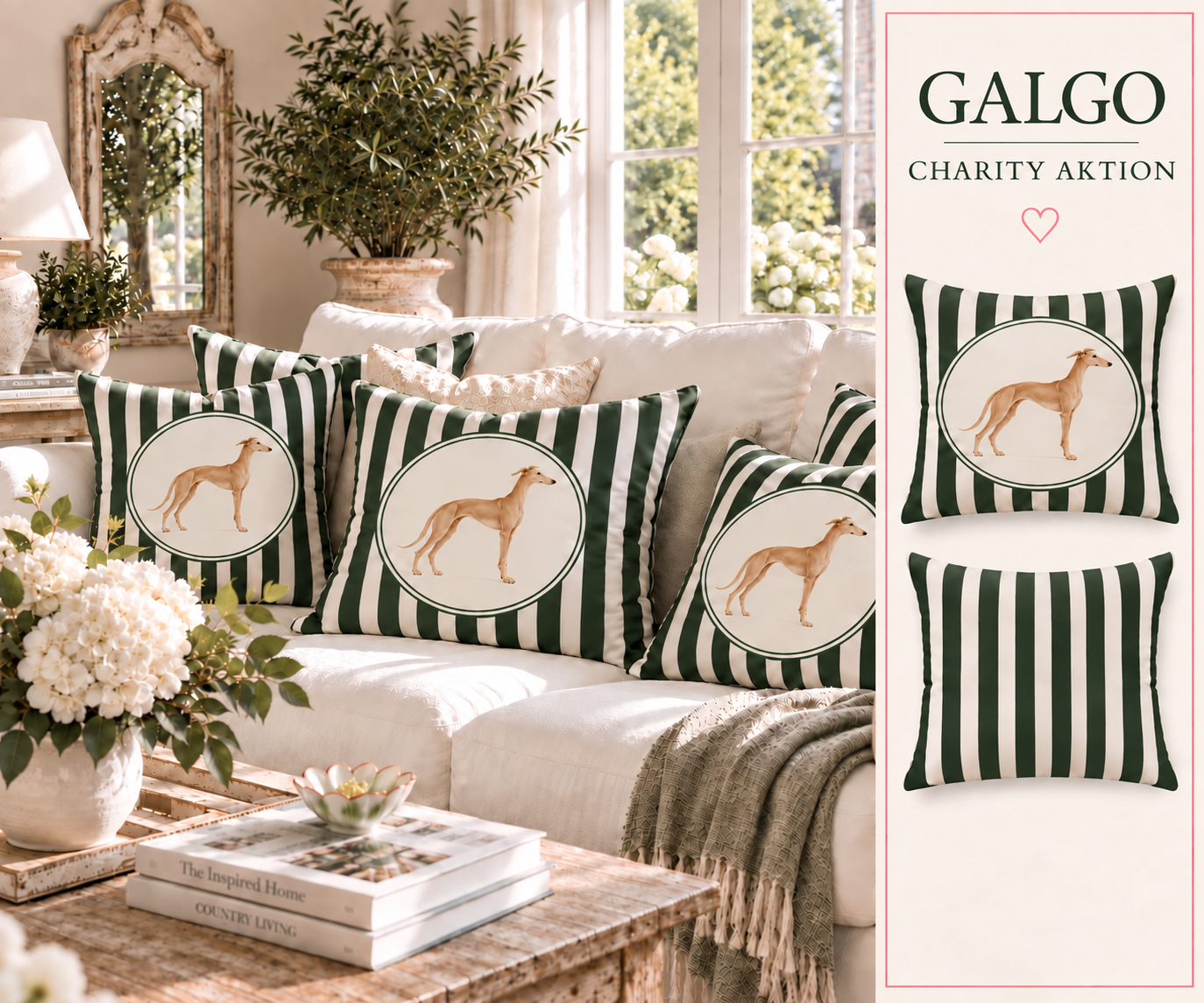 Basic-Kissen  / Galgo Charity Kollektion
