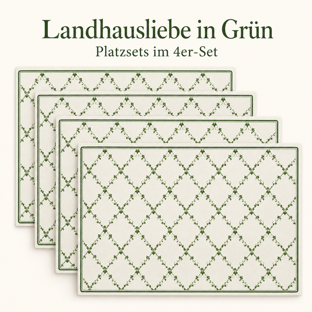 Platzset Rauten Girlande grün