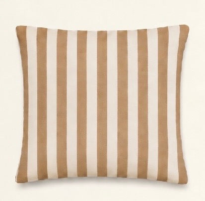 Kissen mit beige/hellbraunen Streifen