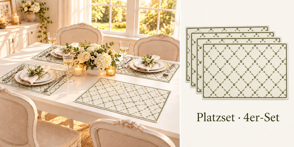 Platzset Rauten Girlande grün