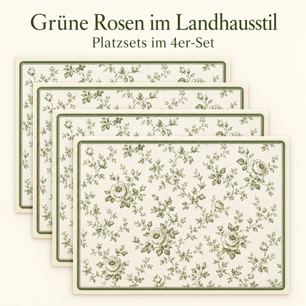 Platzset-Set mit Rosen – 4 Stück